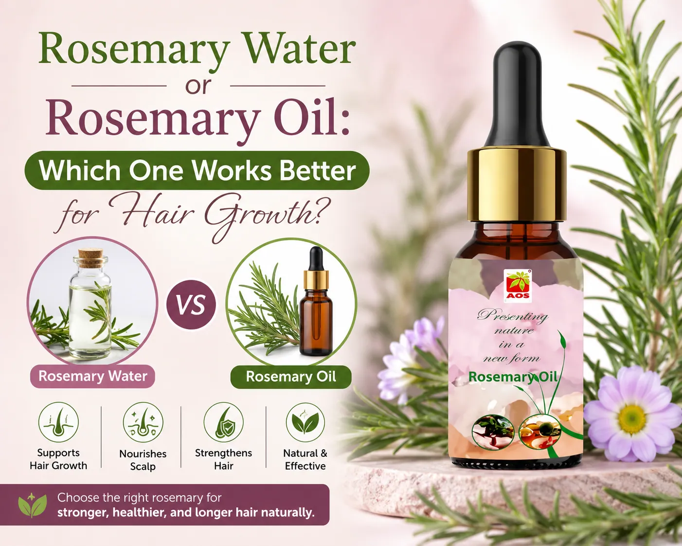 Rosemary Water vs Rosemary Oil